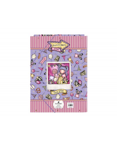 Carpeta carton folio gomas solapas safta gorjuss fairground 260x25x335 mm