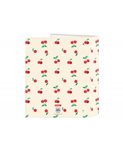 Carpeta carton folio 4 anillas safta lomo ancho safta cherry 270x60x330 mm