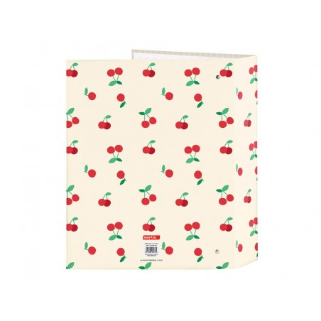 Carpeta carton folio 4 anillas safta lomo ancho safta cherry 270x60x330 mm