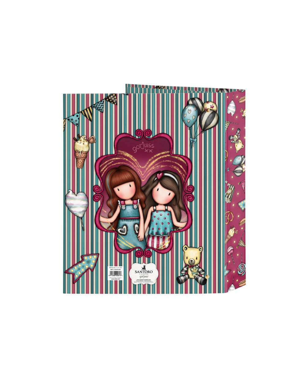 Carpeta carton folio 4 anillas safta lomo ancho gorjuss fairground 270x60x330 mm