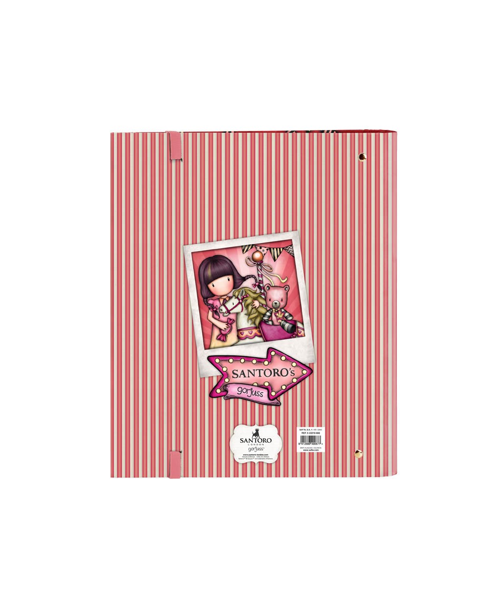 Carpeta 4 anillas safta a4 con recambio 100 hojas gorjuss fairground 270x35x320 mm