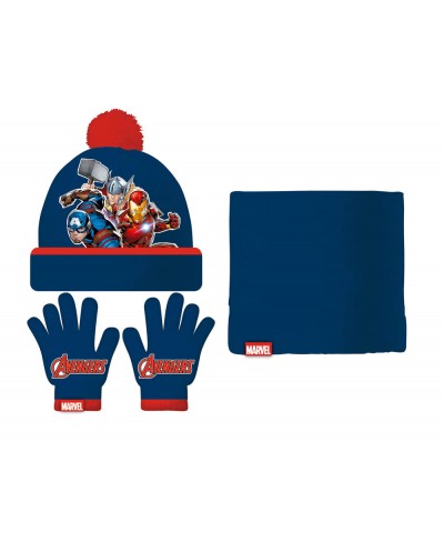 Set gorro guantes y buff infantil safta navidad avengers