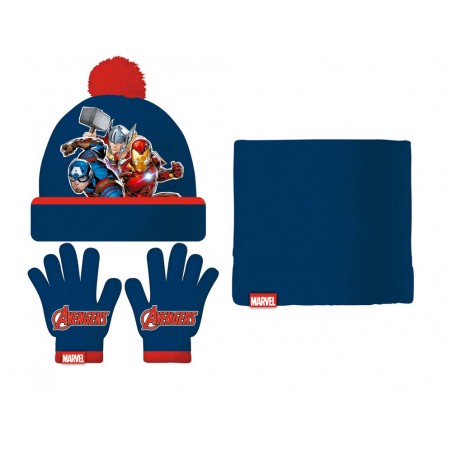 Set gorro guantes y buff infantil safta navidad avengers