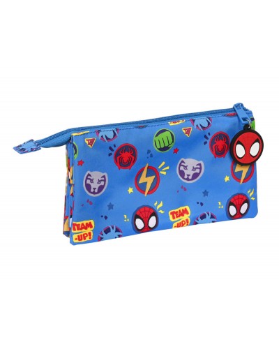 Bolso escolar portatodo safta triple cremallera spidey and his amazing friends team up 120x220x30 mm