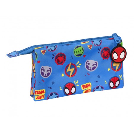 Bolso escolar portatodo safta triple cremallera spidey and his amazing friends team up 120x220x30 mm