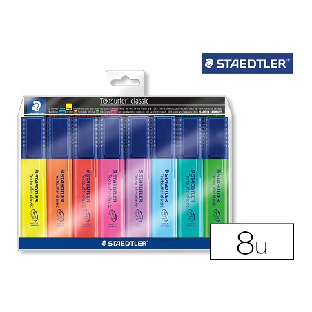 Rotulador staedtler textsurfer 364 fluorescente bolsa de 6 unidades colores surtidos 2 regalo
