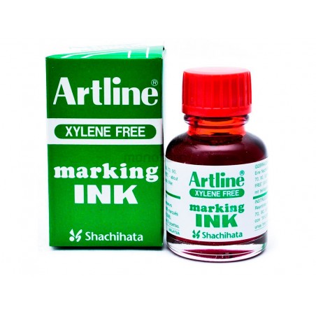 Tinta rotulador artline esk 20 rojo frasco de 20 cc sin xileno