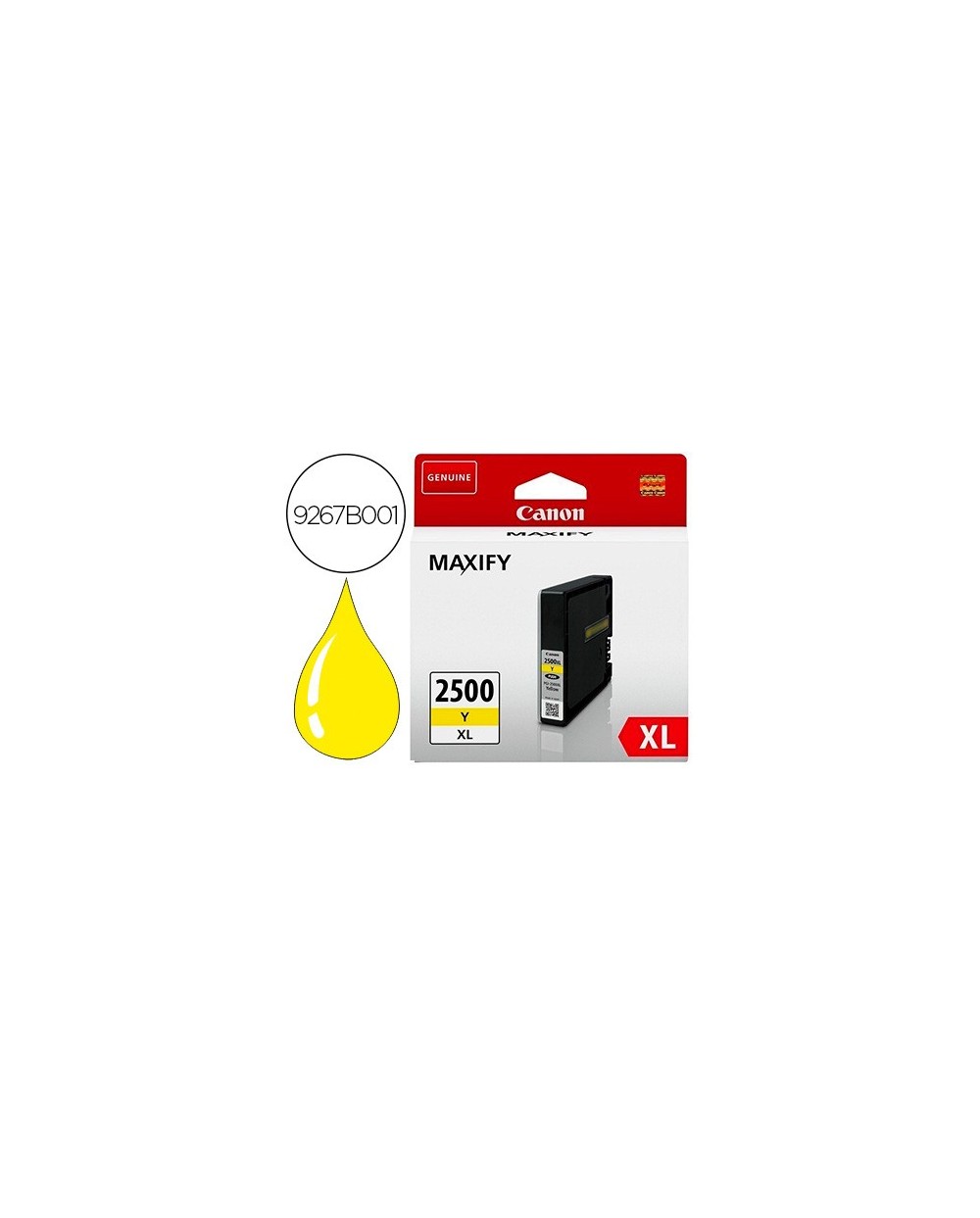 Ink jet canon pgi 2500 xl maxify ib4050 mb5050 mb5150 mb5155 mb5350 mb5450 amarillo 1520 paginas