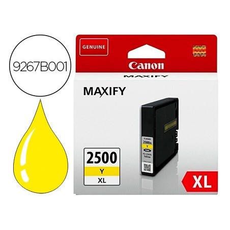 Ink jet canon pgi 2500 xl maxify ib4050 mb5050 mb5150 mb5155 mb5350 mb5450 amarillo 1520 paginas