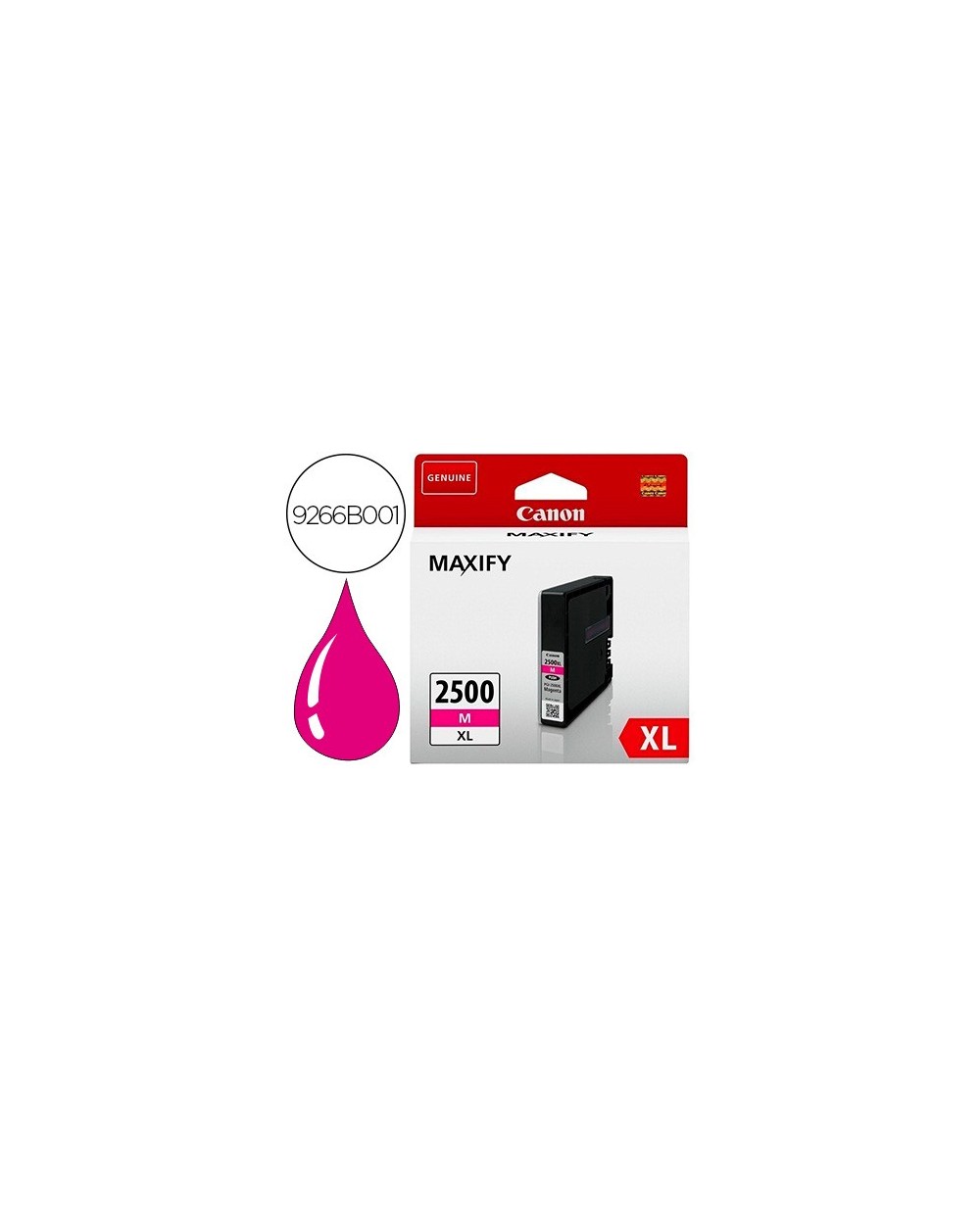 Ink jet canon pgi 2500 xl maxify ib4050 mb5050 mb5150 mb5155 mb5350 mb5450 magenta 1295 paginas