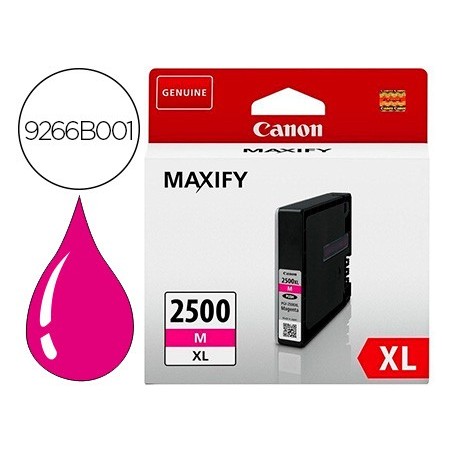 Ink jet canon pgi 2500 xl maxify ib4050 mb5050 mb5150 mb5155 mb5350 mb5450 magenta 1295 paginas