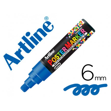 Rotulador artline poster marker epp 6 azu punta redonda 6mm color azul