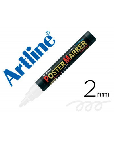 Rotulador artline poster marker epp 4 bla punta redonda 2 mm color blanco