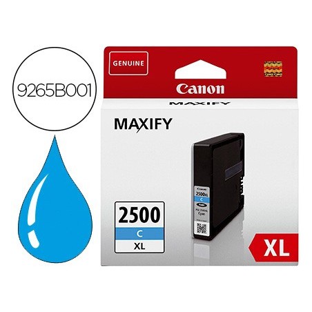 Ink jet canon pgi 2500 xl maxify ib4050 mb5050 mb5150 mb5155 mb5350 mb5450 cian 1755 paginas