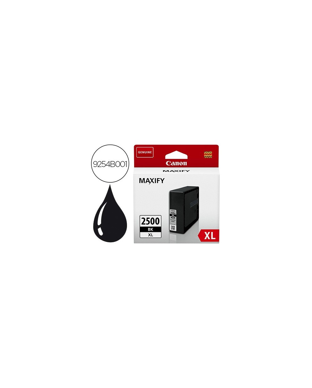 Ink jet canon pgi 2500 xl maxify ib4050 mb5050 mb5155 mb5350 mb5450 negro 2500 paginas