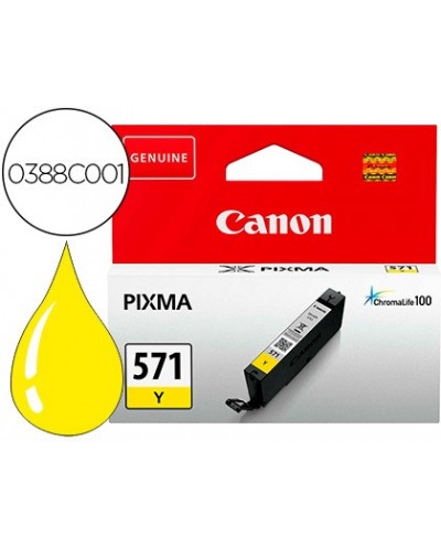 Ink jet canon cli 571 pixma ts5051 ts6050 ts8051 ts9050 amarillo 161 paginas