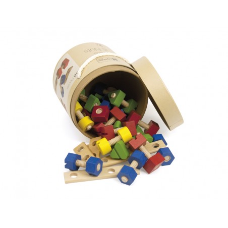 Juego andreu toys pernos tuercas 56 piezas