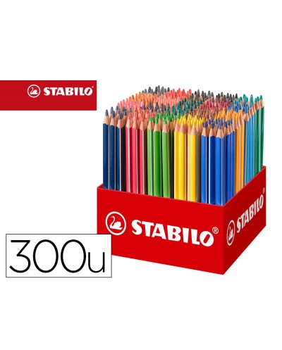 Lapices de colores stabilo trio az school pack de 300 unidades surtidas 20 colores
