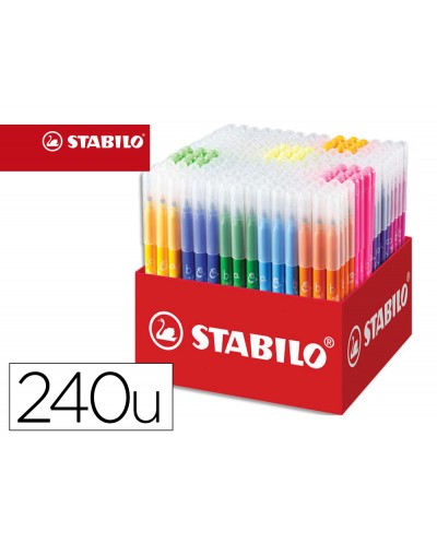 Lapices de colores stabilo trio az school pack de 240 unidades surtidas 20 colores