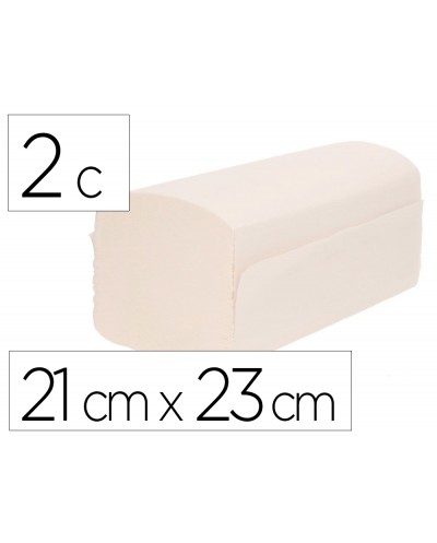 Toalla secamanos bunzl greensource celulosa blanca plegado en v 2 capas 21x23 cm caja de 20 paquetes de 200