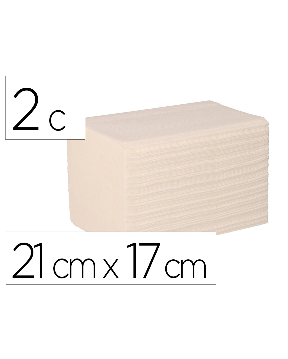Servilleta bunzl greensource celulosa blanca plegado zig zag 2 capas 21x17 cm caja de 9000 unidades