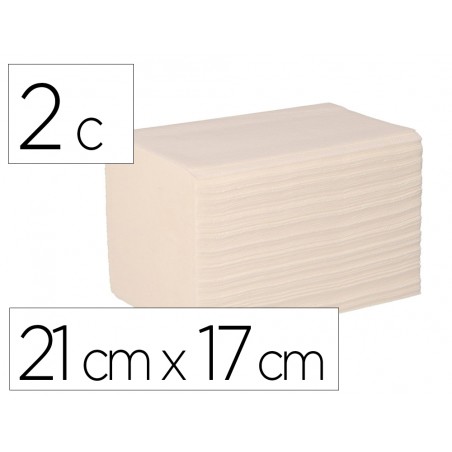 Servilleta bunzl greensource celulosa blanca plegado zig zag 2 capas 21x17 cm caja de 9000 unidades