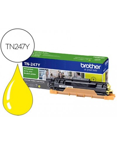 Toner brother tn247y dcp l3510cdw hl l3270cdw mfc l3710cw amarillo 2300 paginas