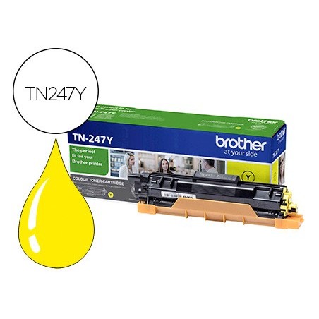 Toner brother tn247y dcp l3510cdw hl l3270cdw mfc l3710cw amarillo 2300 paginas