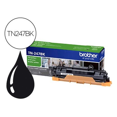 Toner brother tn247bk dcp l3510cdw hl l3270cdw mfc l3710cw negro 3000 paginas