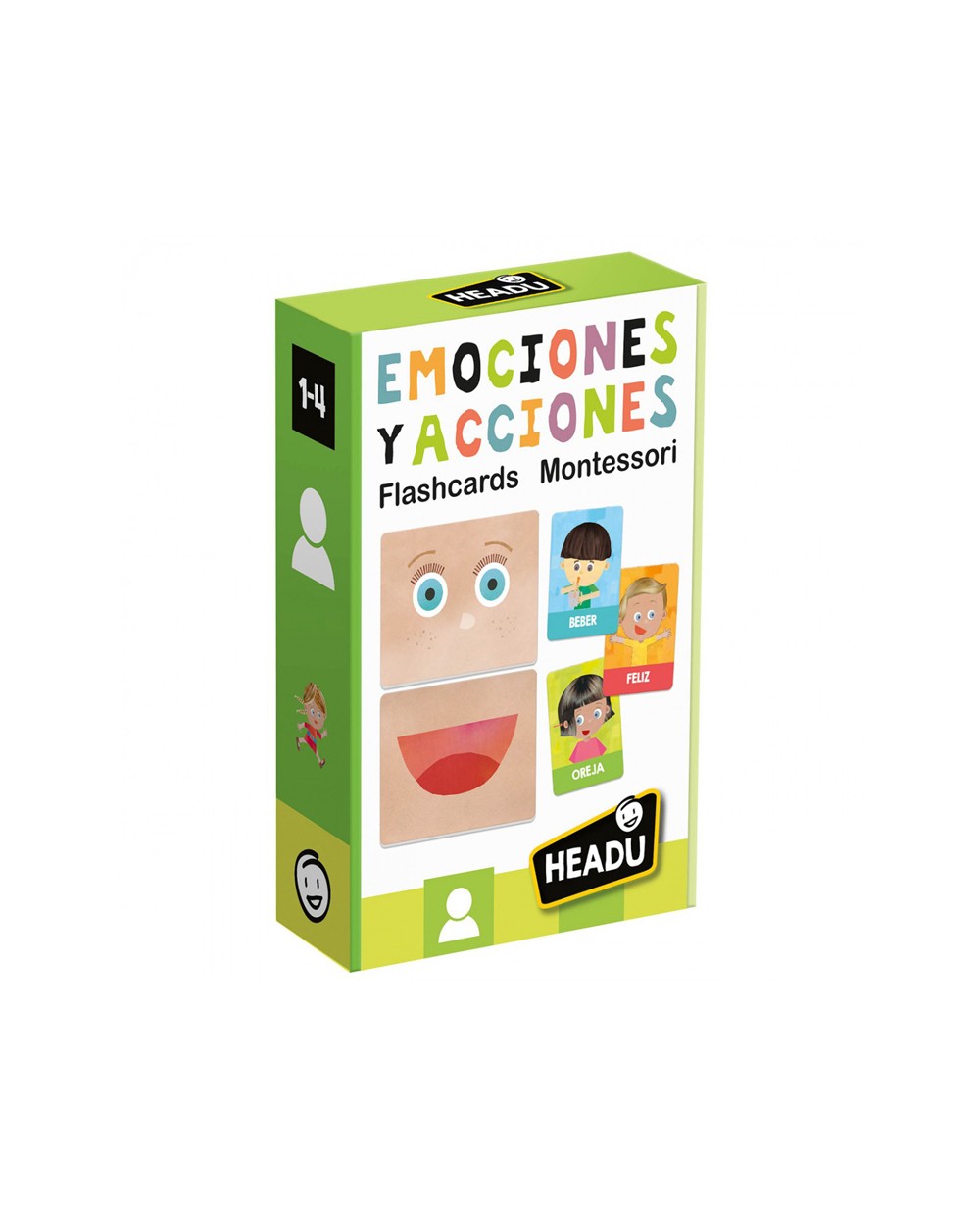 Juego didactico headu flash cards emociones y acciones montessori