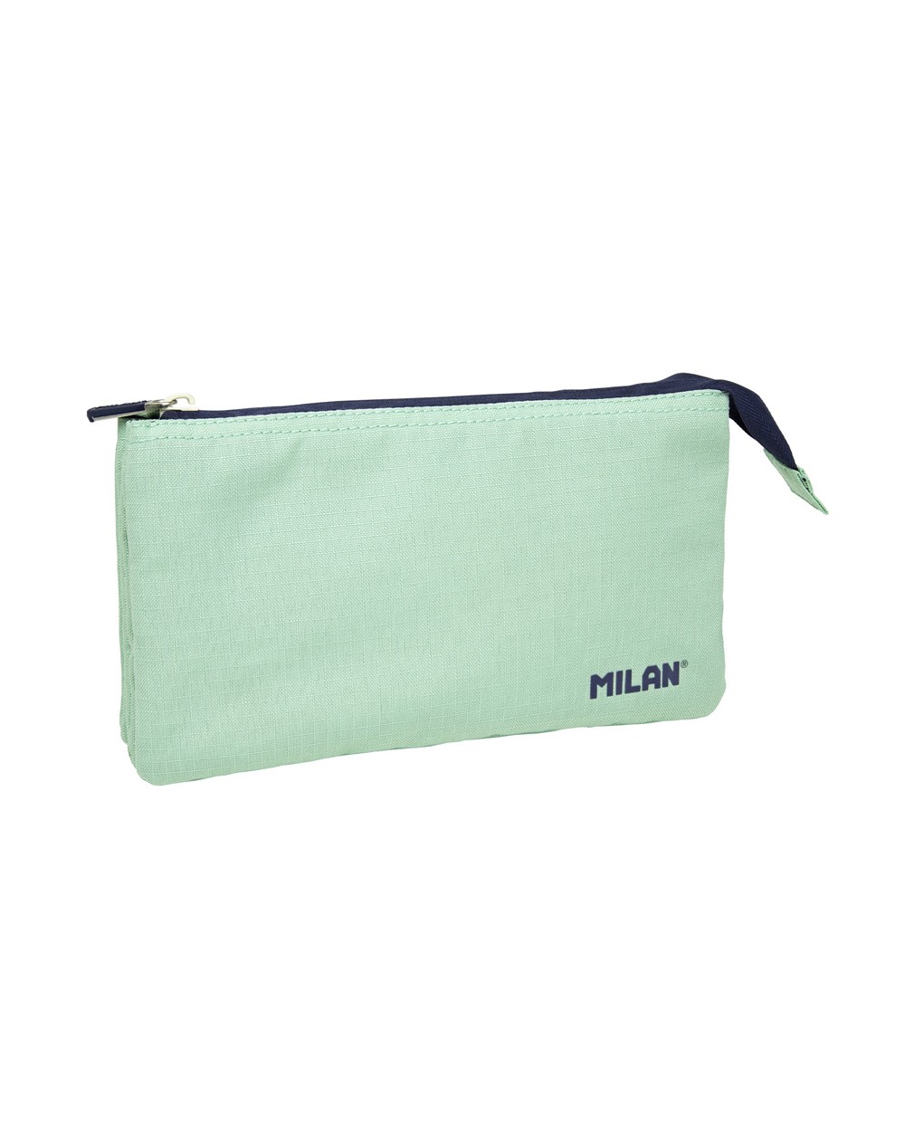 Bolso escolar portatodo milan 1918 collection 3 cremalleras y 5 compartimentos verde 215x35x125 mm