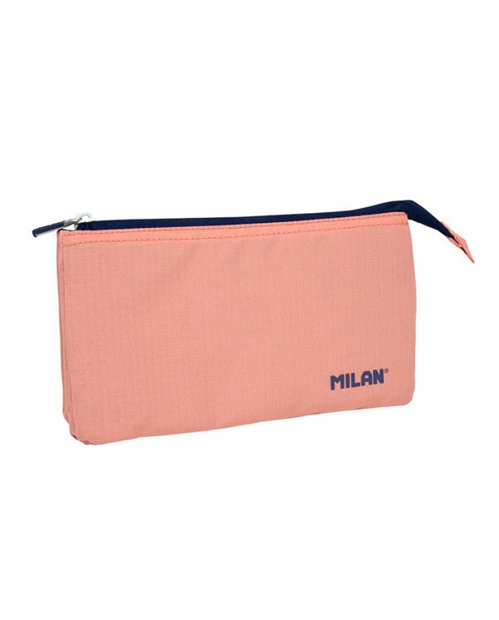 Bolso escolar portatodo milan 1918 collection 3 cremalleras y 5 compartimentos rosa 215x35x125 mm