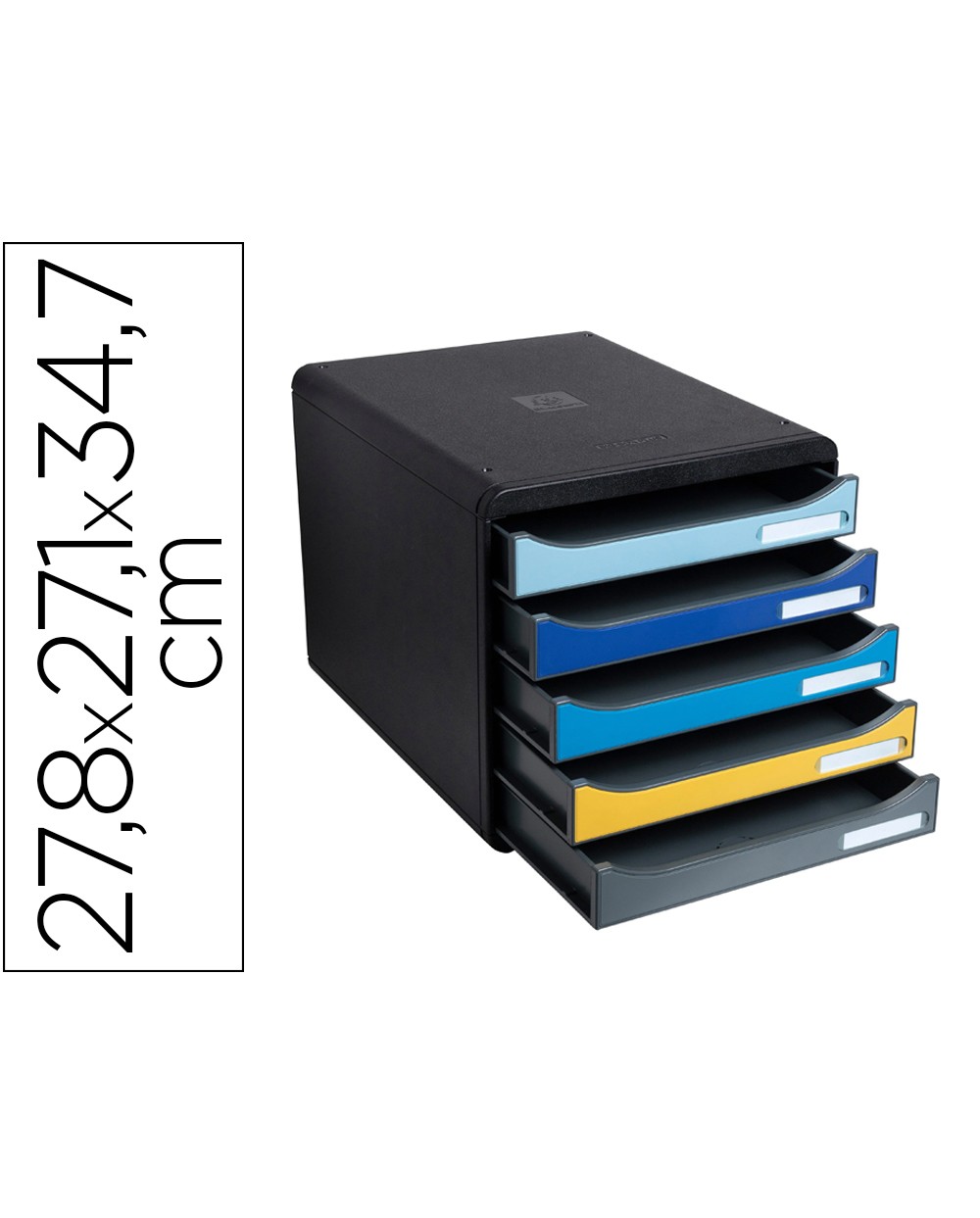 Fichero de cajones sobremesa exacompta big box plus bee blue 5 cajones colores surtidos