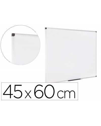 Pizarra blanca bi office earth lacada magnetica marco de aluminio 450x600 mm