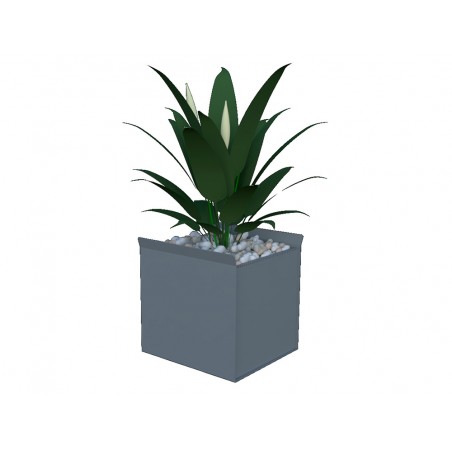 Jardinera metalica sie para plantas artificiales 350x330x300 mm