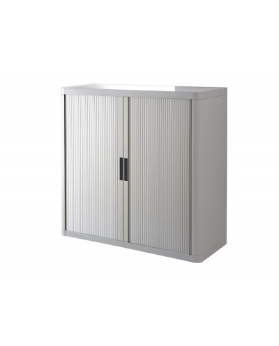 Armario paperflow estructura de acero y poliestireno con 2 puertas correderas 1 m color gris