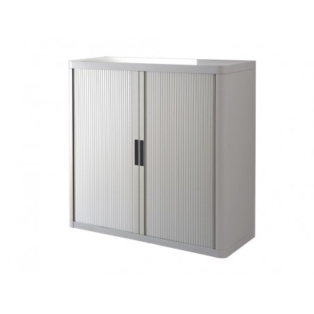 Armario paperflow estructura de acero y poliestireno con 2 puertas correderas 1 m color gris