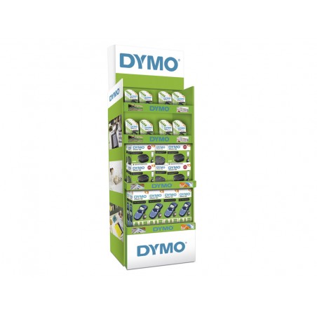 Expositor de pie rotuladora dymo letratag mixto 10lt 100h 10 lt200b 40 cintas