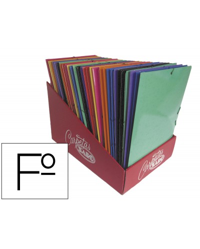 Carpeta gomas solapas saro carton folio colores surtidos
