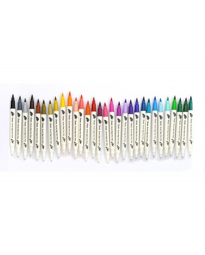 Rotulador pentel brush pen twin doble punta flexible expositor de 90 unidades colores surtidos