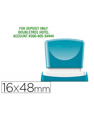 Sello x stamper quix personalizable color verde medidas 16x48 mm q 11