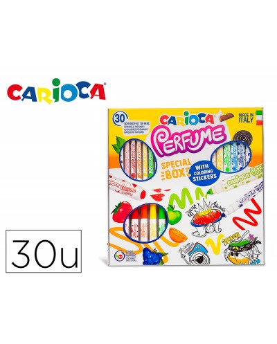 Rotulador carioca perfume caja 30 unidades colores surtidos