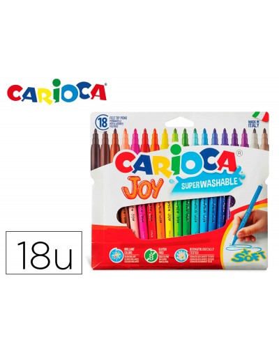 Rotulador carioca joy caja de 18 colores