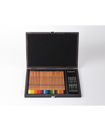 Lapices de colores lyra rembrandt polycolor 30 colores surtidos en maletin de madera