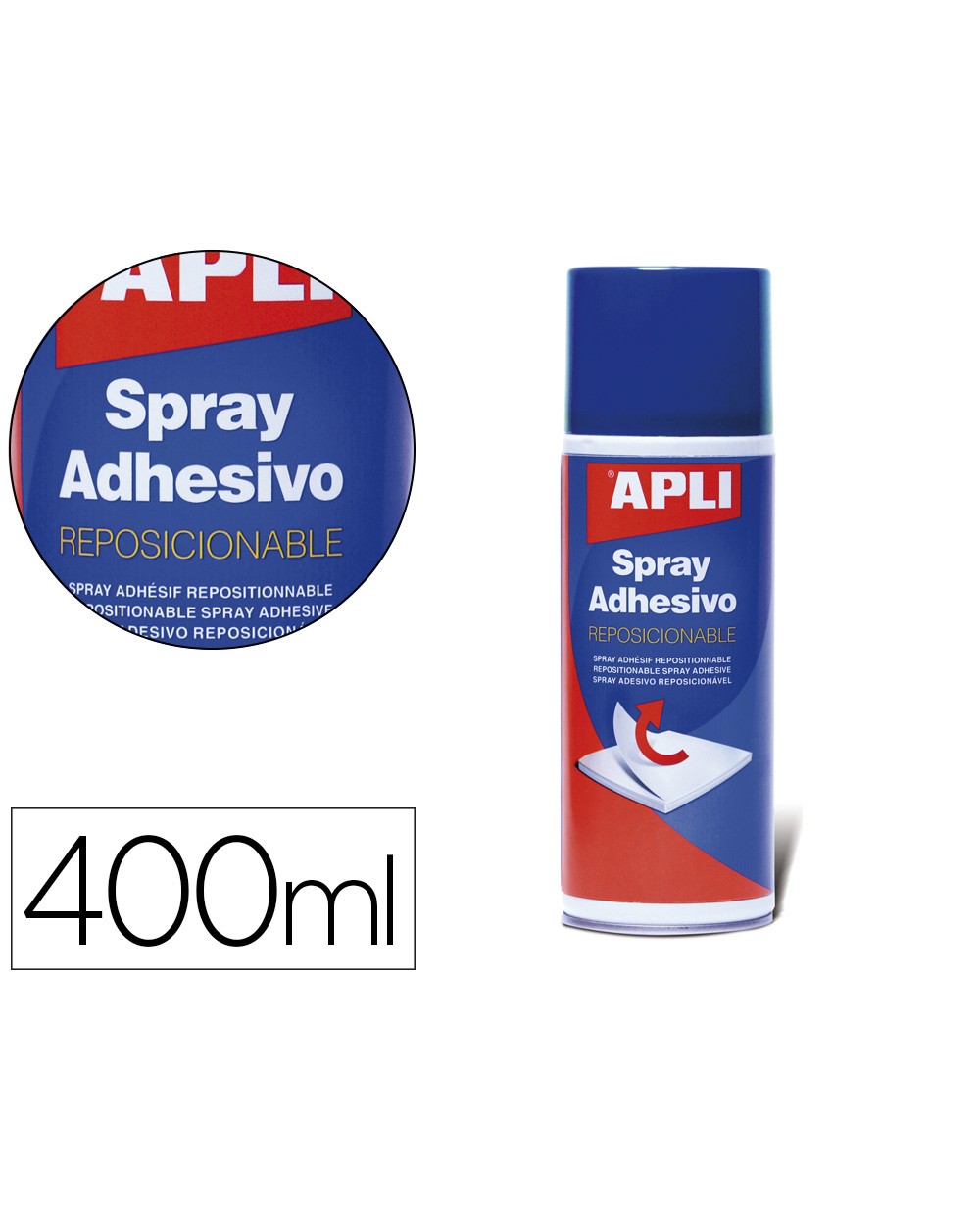 Pegamento apli spray reposicionable bote de 400 ml