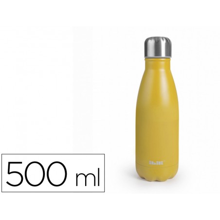 Botella portaliquidos ibili acero inoxidable termo color musgo capacidad 500 ml