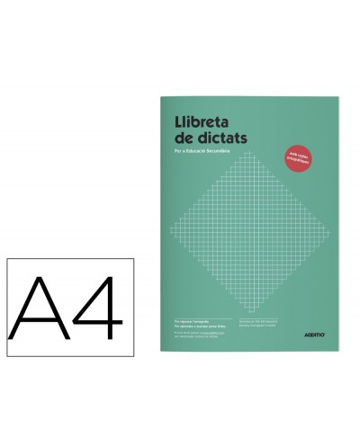 Libreta de dictados addittio primaria 64 paginas din a4 catalan
