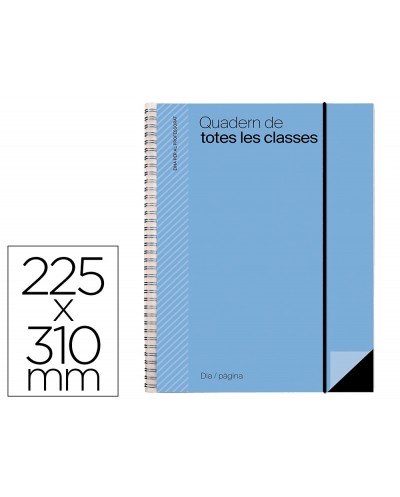 Cuaderno de todas las clases profesorado addittio 136 paginas semana vista color azul 225x310 mm catalan