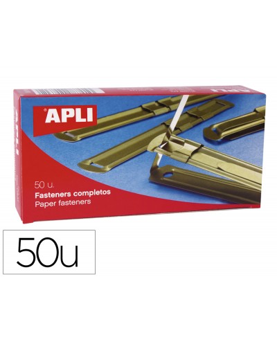 Encuadernador fastener dorado apli caja de 50 unidades