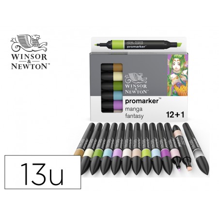 Rotuladores winsornewton promarker manga fantasy set de 121 unidades colores surtidos